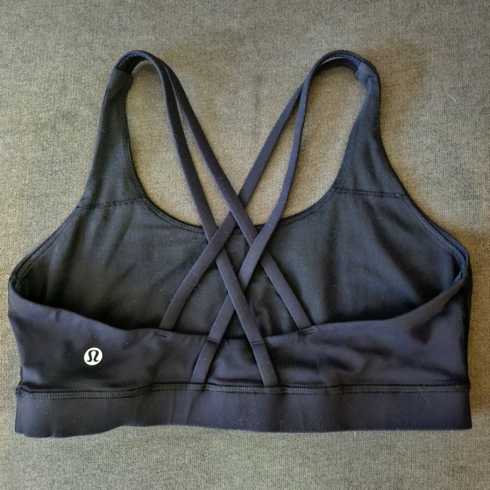 Lululemon Athletica Black Criss-Cross Sports Bra Size 10